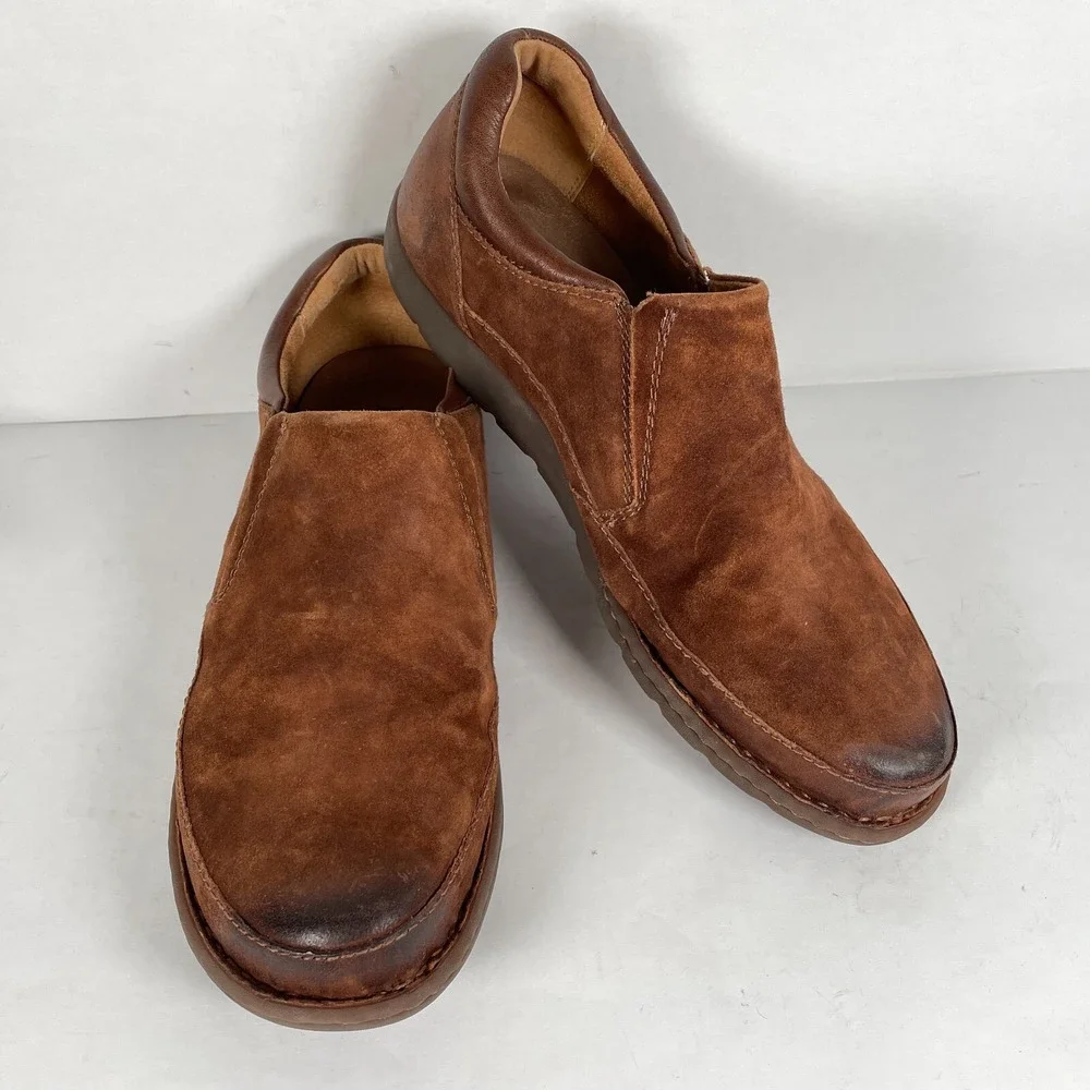 Born Nigel Loafers Mens Size 13 M Brown Suede Slip On Casual Comfort Shoes